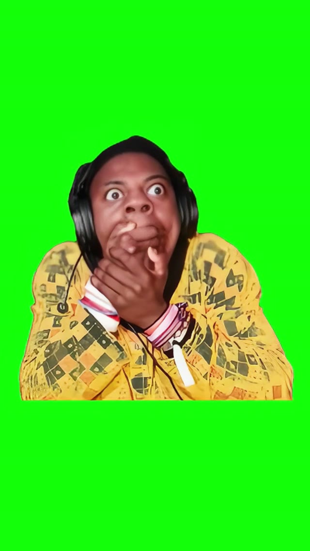 Speed scared green screen