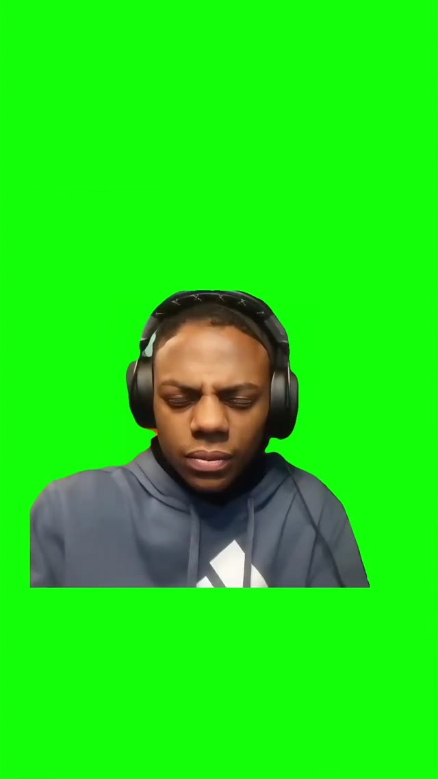 Speed trying not to laugh  green screen