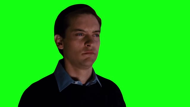 Spider Man 3 Peter Thinking Scene green screen
