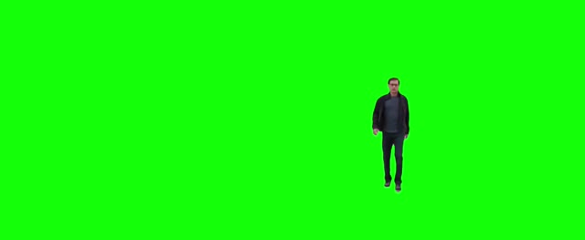 Spider Man im back im back green screen