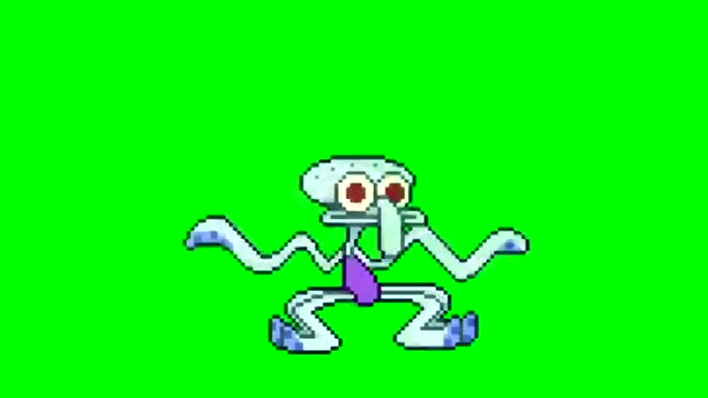 SpongeBob Squidward Dancing 8 Bit green screen