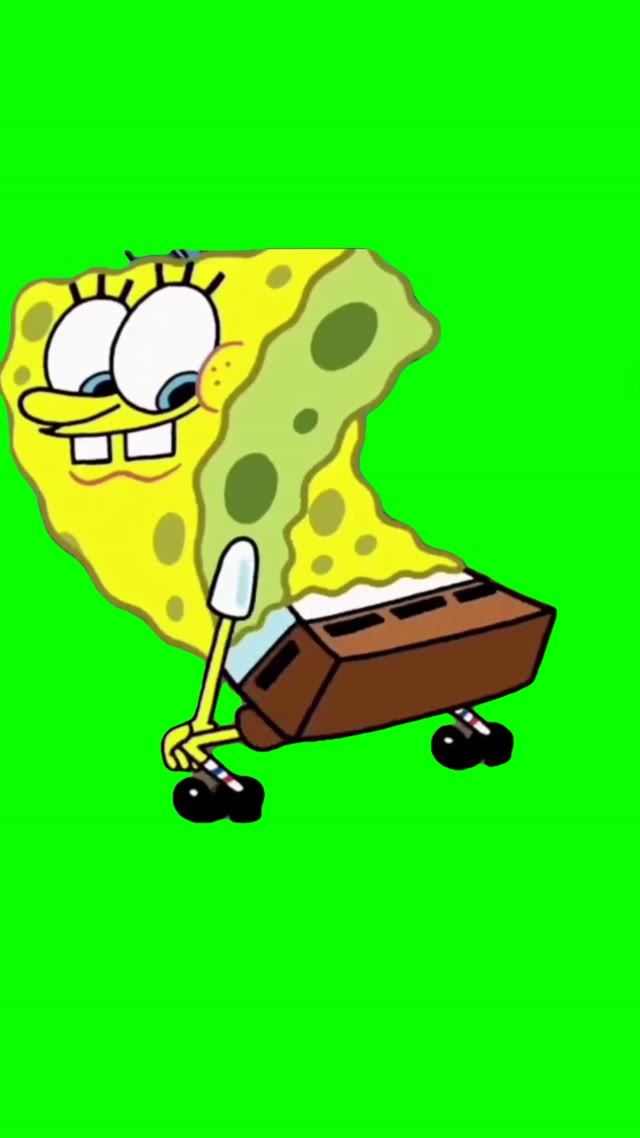 SpongeBob twerking green screen