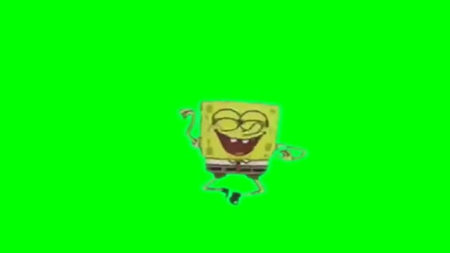 Spongebob Dancing Happy green screen