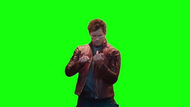 Star Lord Middle Finger green screen