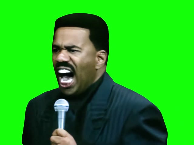 Steve Harvey Doing Monkey Noises green screen