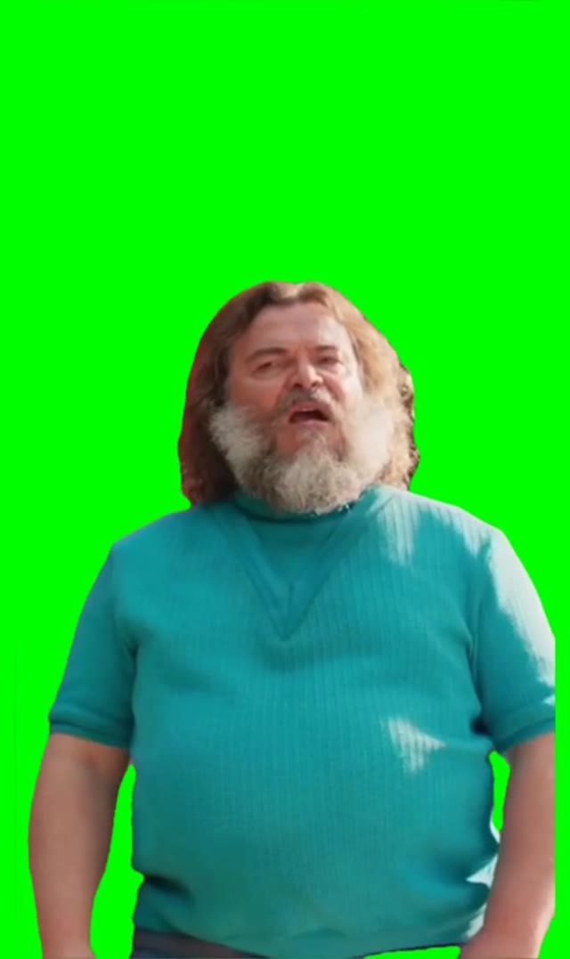 Steves lava chicken song by Jack black meme green screen