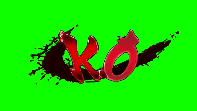 Street Fighter KO Effect green screen