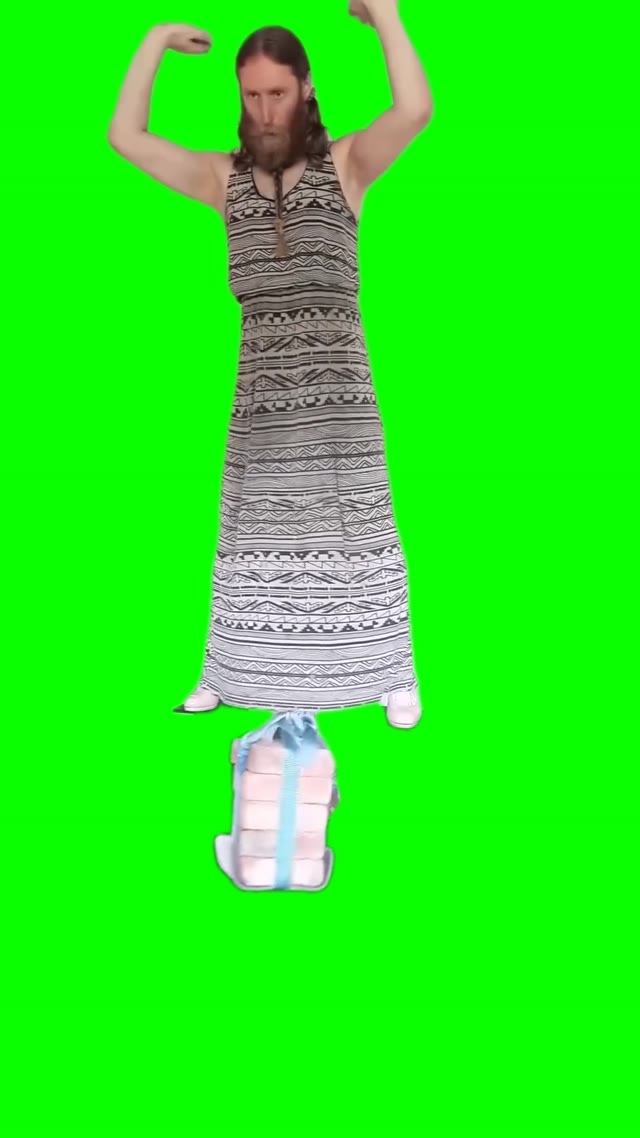 Strong Man with Bricks green screen