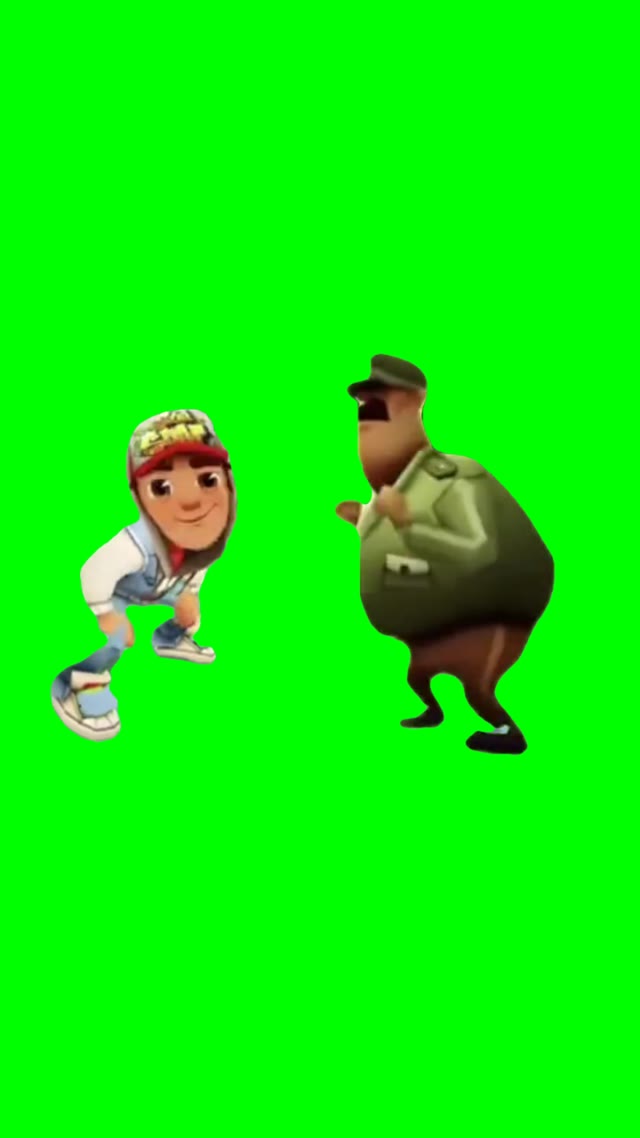 Subway surfers GLO Eugh green screen