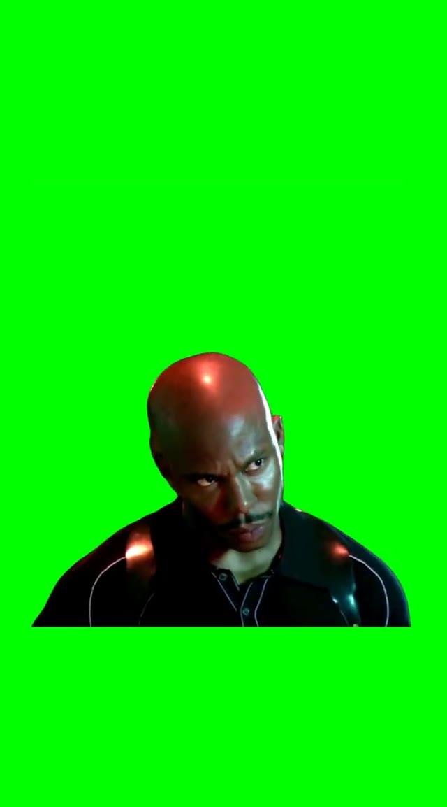 Suspicious look green screen