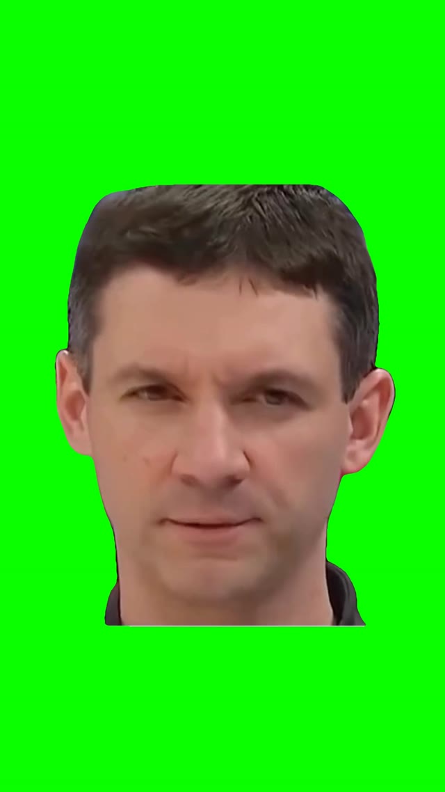 Suspicious man green screen