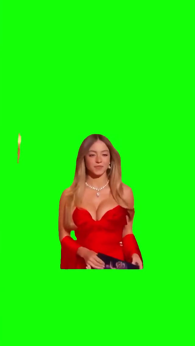 Sydney at emmys green screen