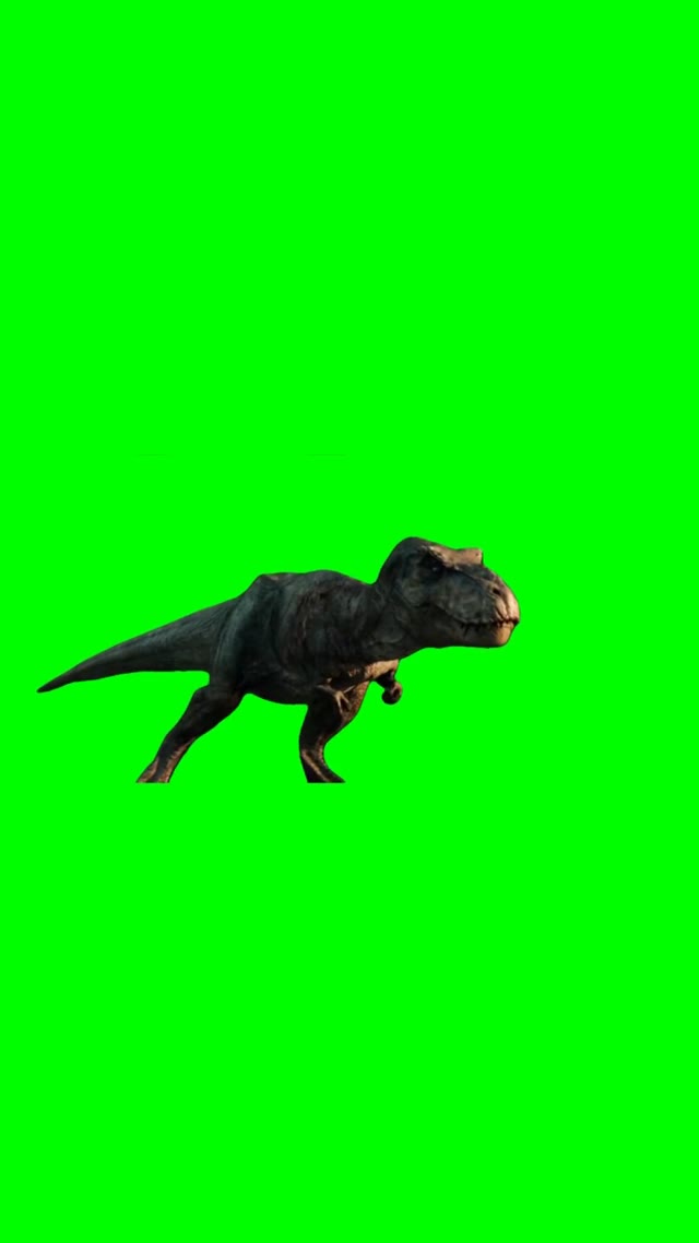 T Rex Roaring green screen