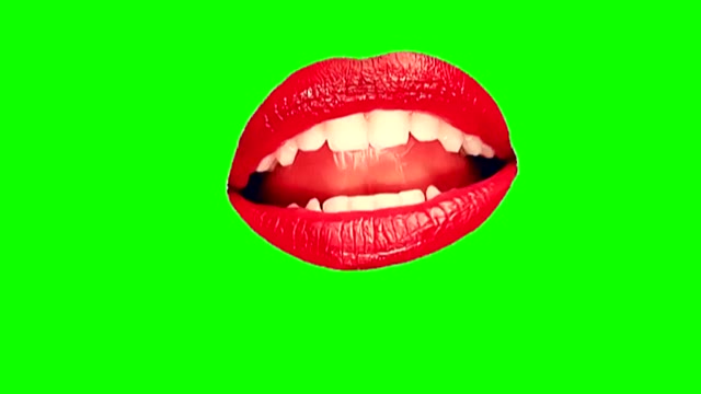 TALKING MOUTH green screen