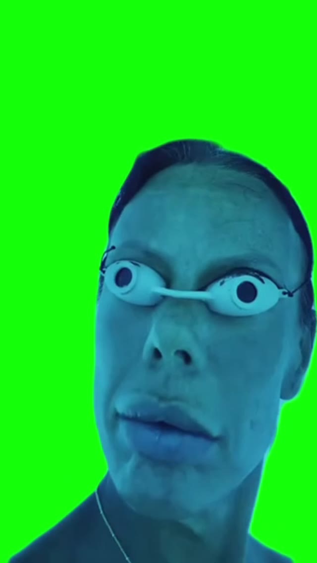 Tanning lady singing green screen