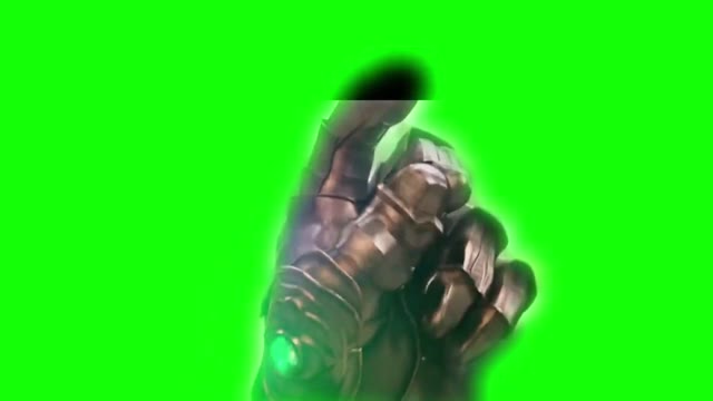 Thanos Hand Snap green screen