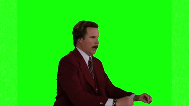 The Anchorman Screaming green screen