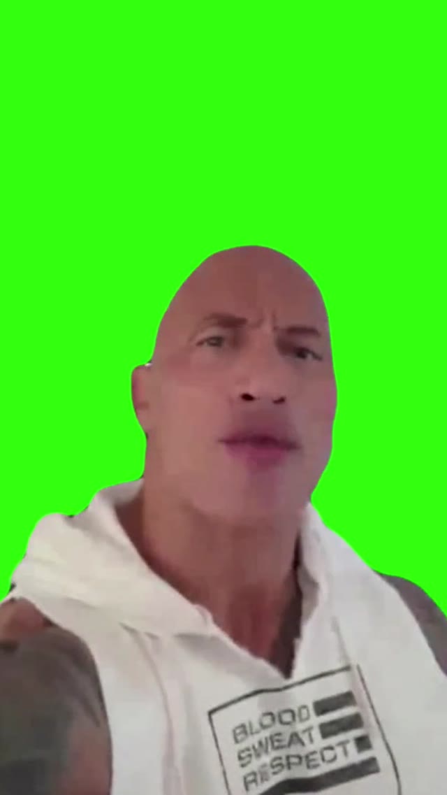 The Rock Face Off green screen