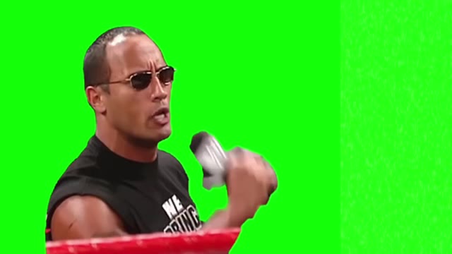 The Rock Shut up Bitch green screen