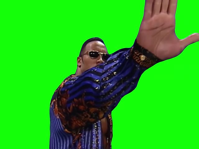 The Rock Talk to The Hand green screen