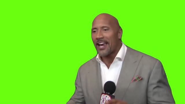The Rock Uses the Wrong Emote green screen