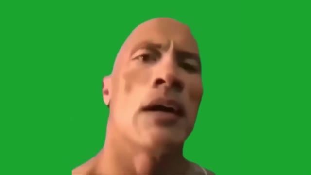 The rock sus green screen
