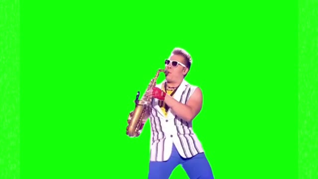 The saxophone guy green screen