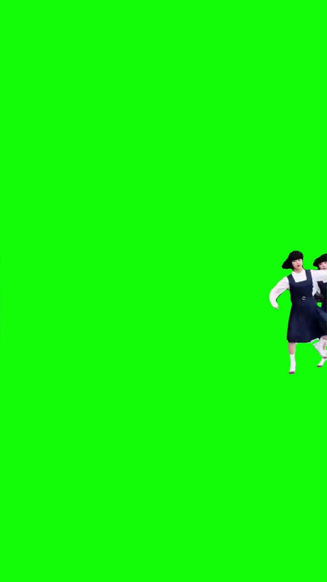 The wiggle dance  green screen