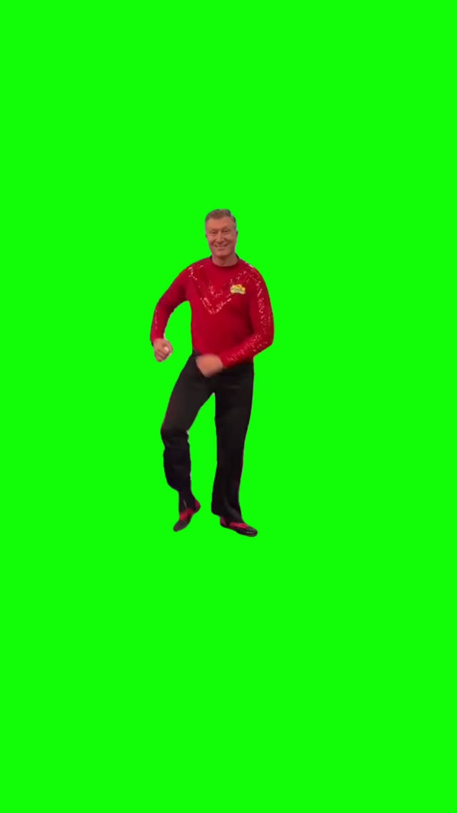 The wiggle dance 4k green screen