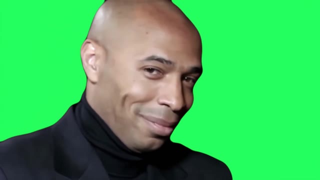 Thierry Henry smile green screen