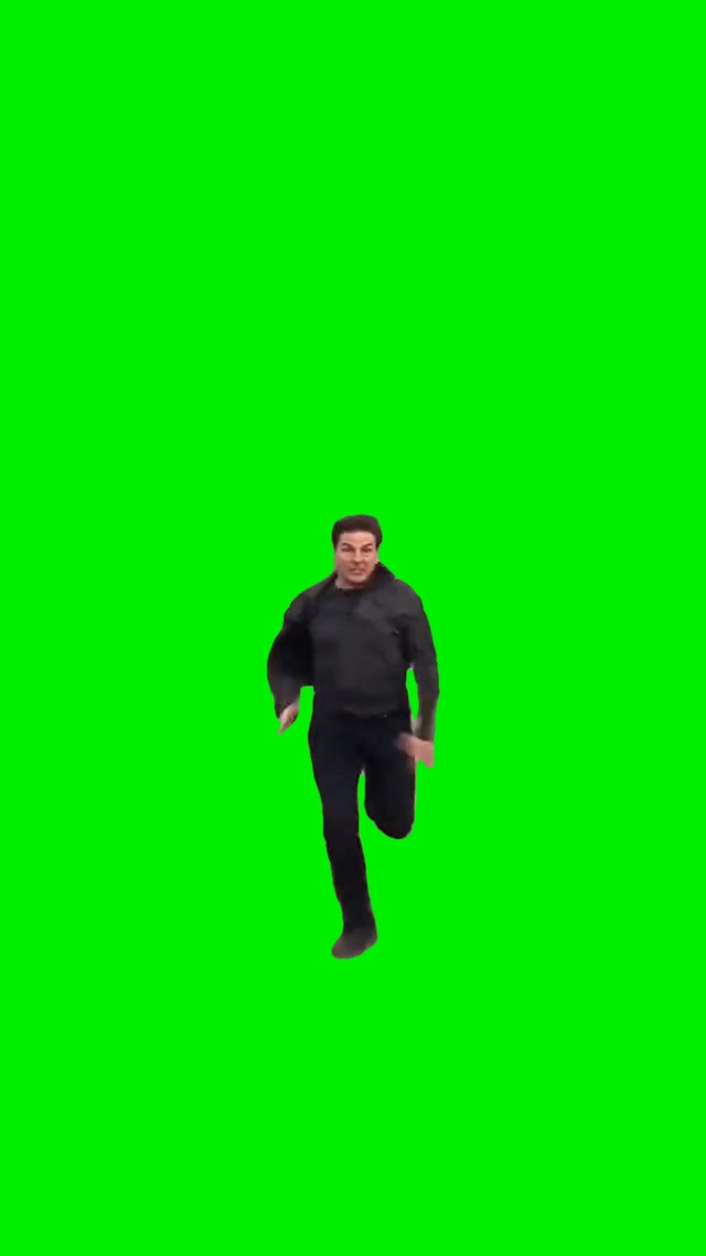 Tom Cruze Running green screen