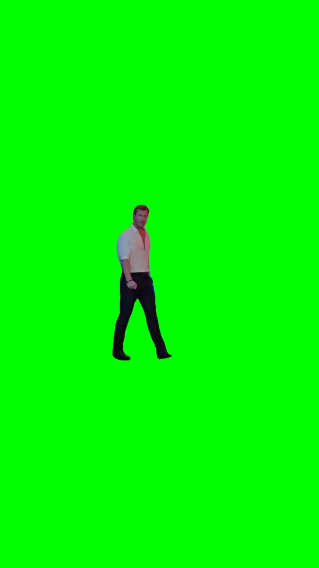 Transformers Cast Walk Trend green screen