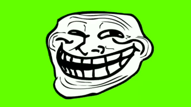 Troll Face green screen