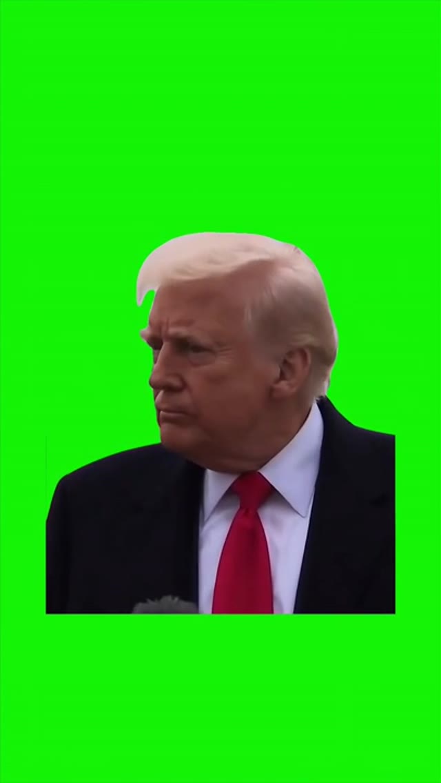 Trump Gets hit by a Mic green screen