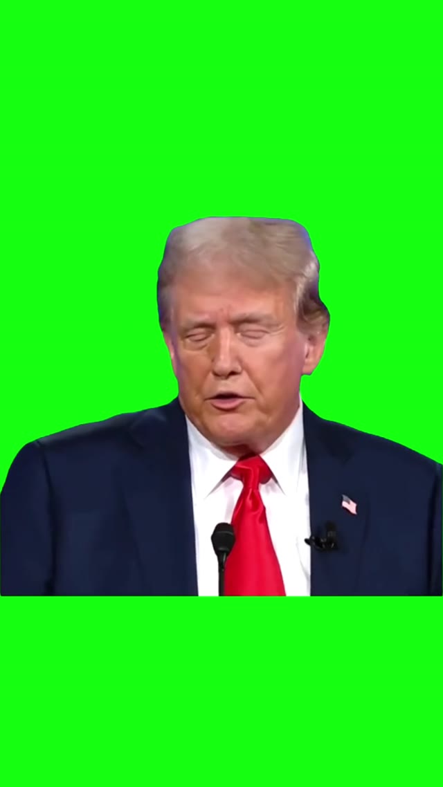 Trump I really dont know what he said green screen