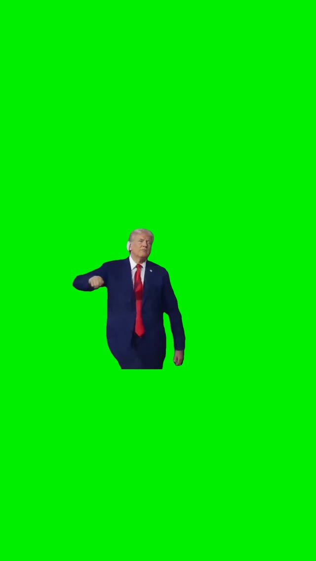 Trump dancing green screen