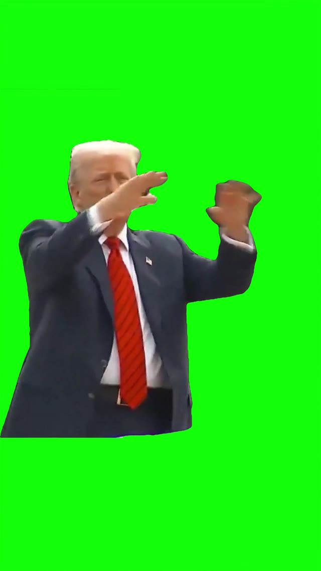 Trump gesturing 4k green screen