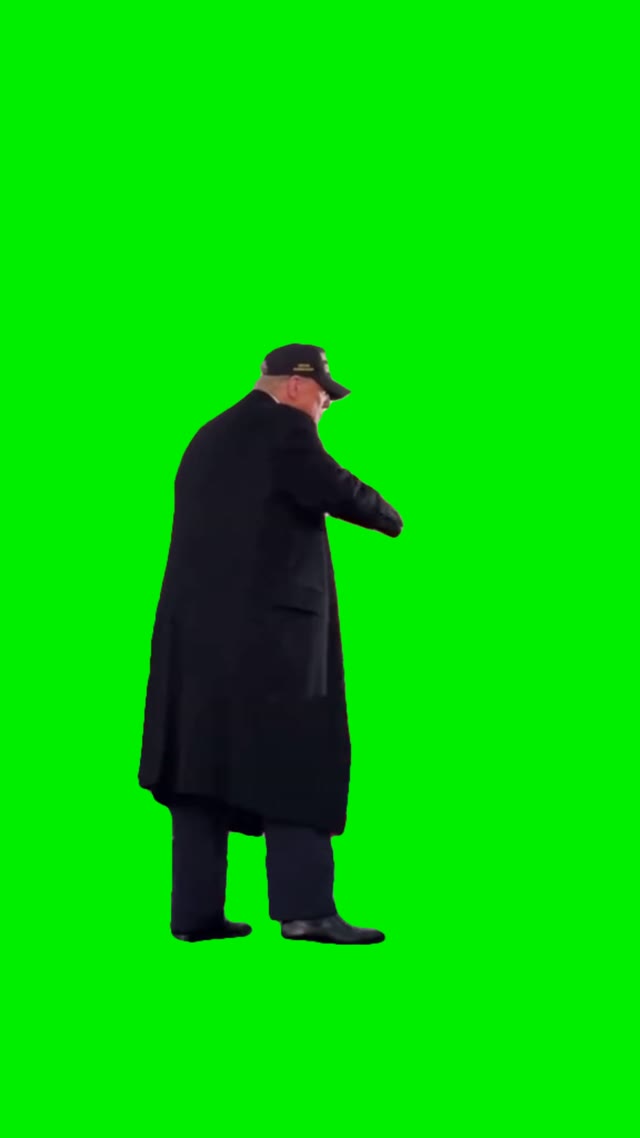 Trump golf swing green screen