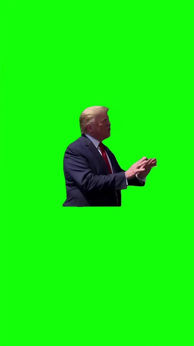 Trump somebody had to do it green screen