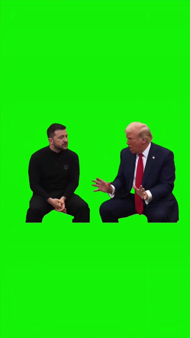 Trump to Zelensky you dont have the cards green screen
