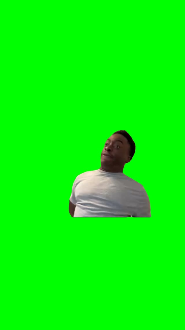 Tryna hold in that pain green screen