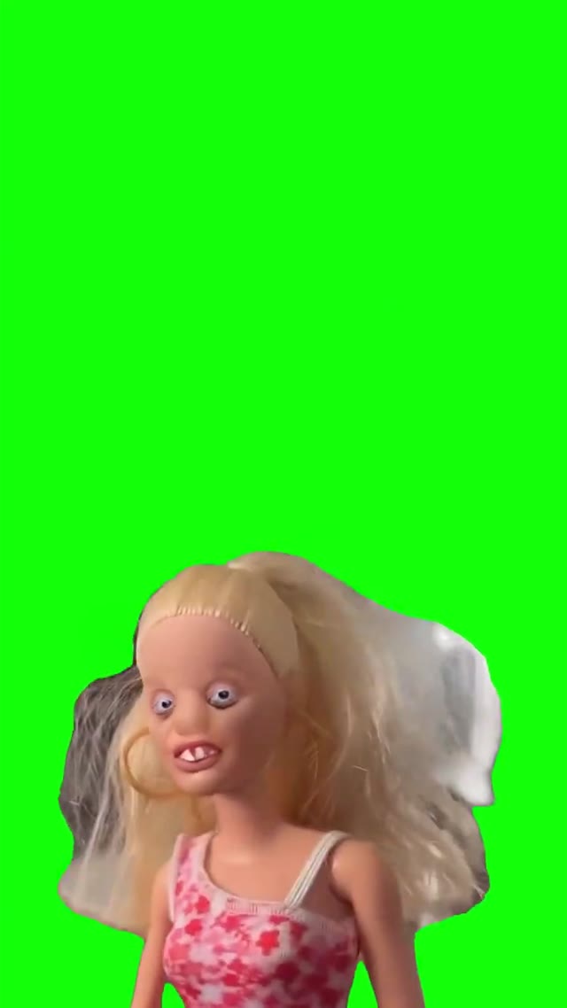 Ugly Barbie  green screen