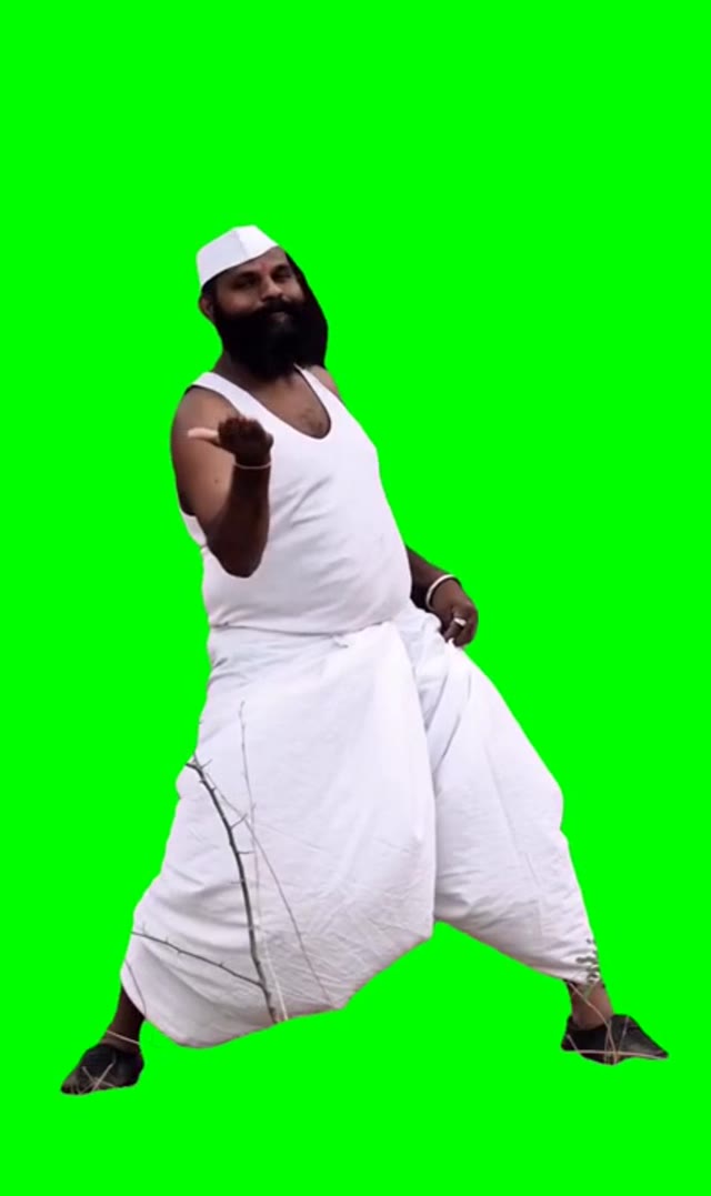 Uh vei vei indian guy dance green screen