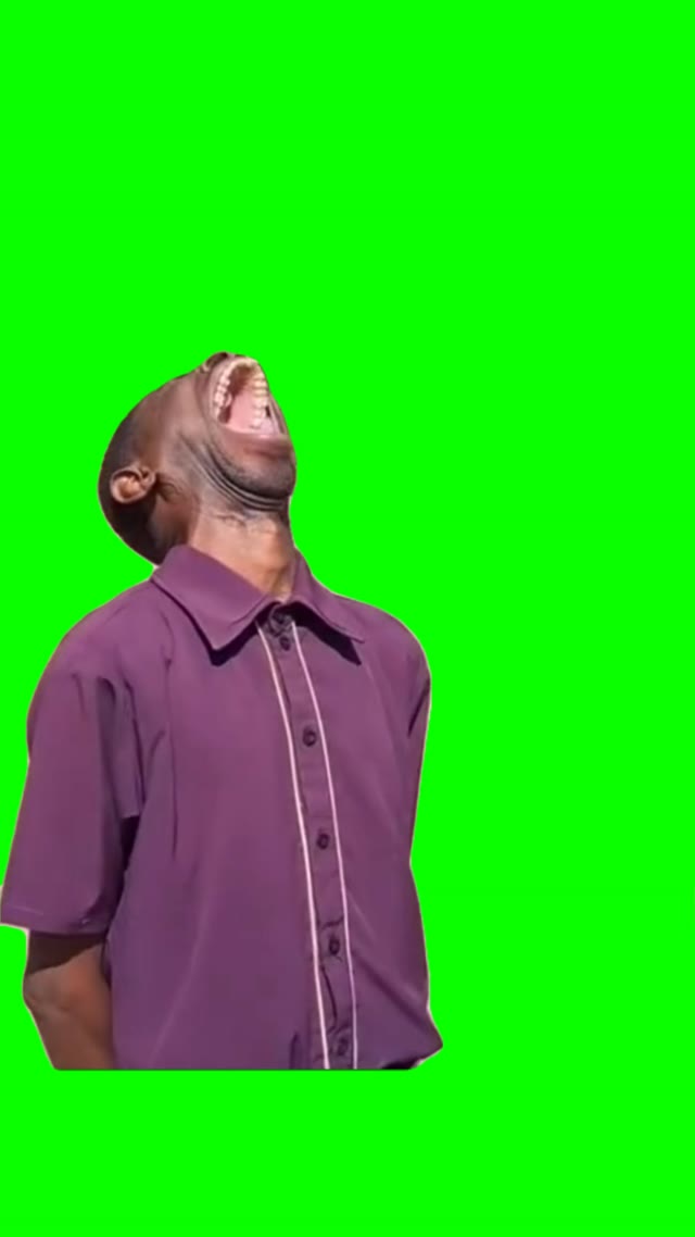 Uncontrollably laughter green screen