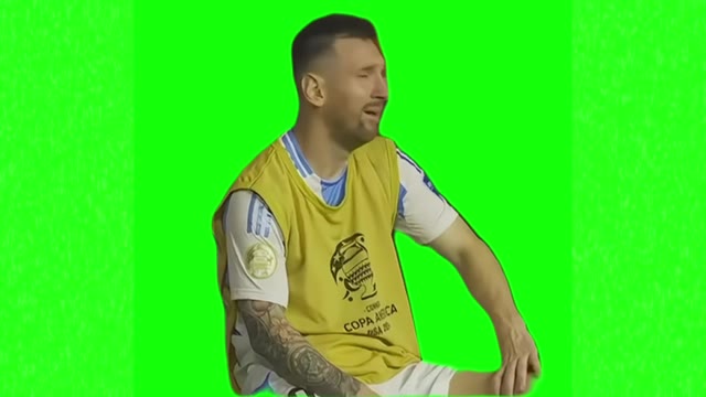 Upset Messi green screen
