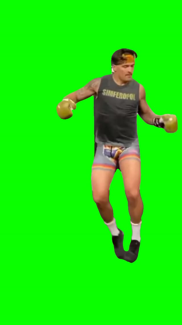 Usyk Dancing green screen