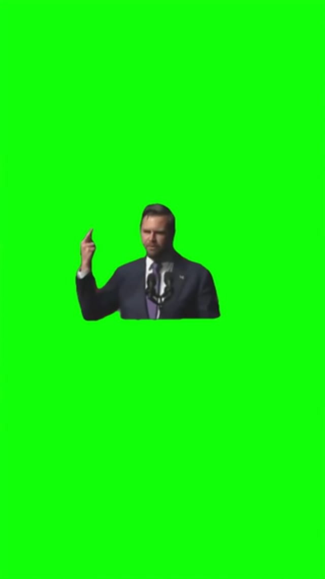 Vance Throwing Middle Finger green screen