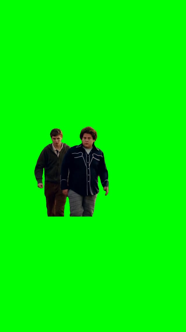 Walking into a meeting green screen