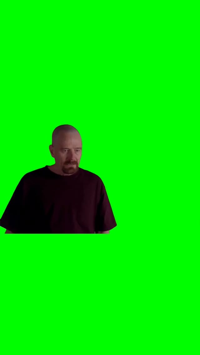 Walter White Let me clue you in. green screen