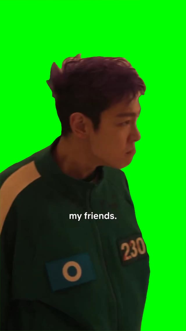 Welcome back my friends skrr green screen